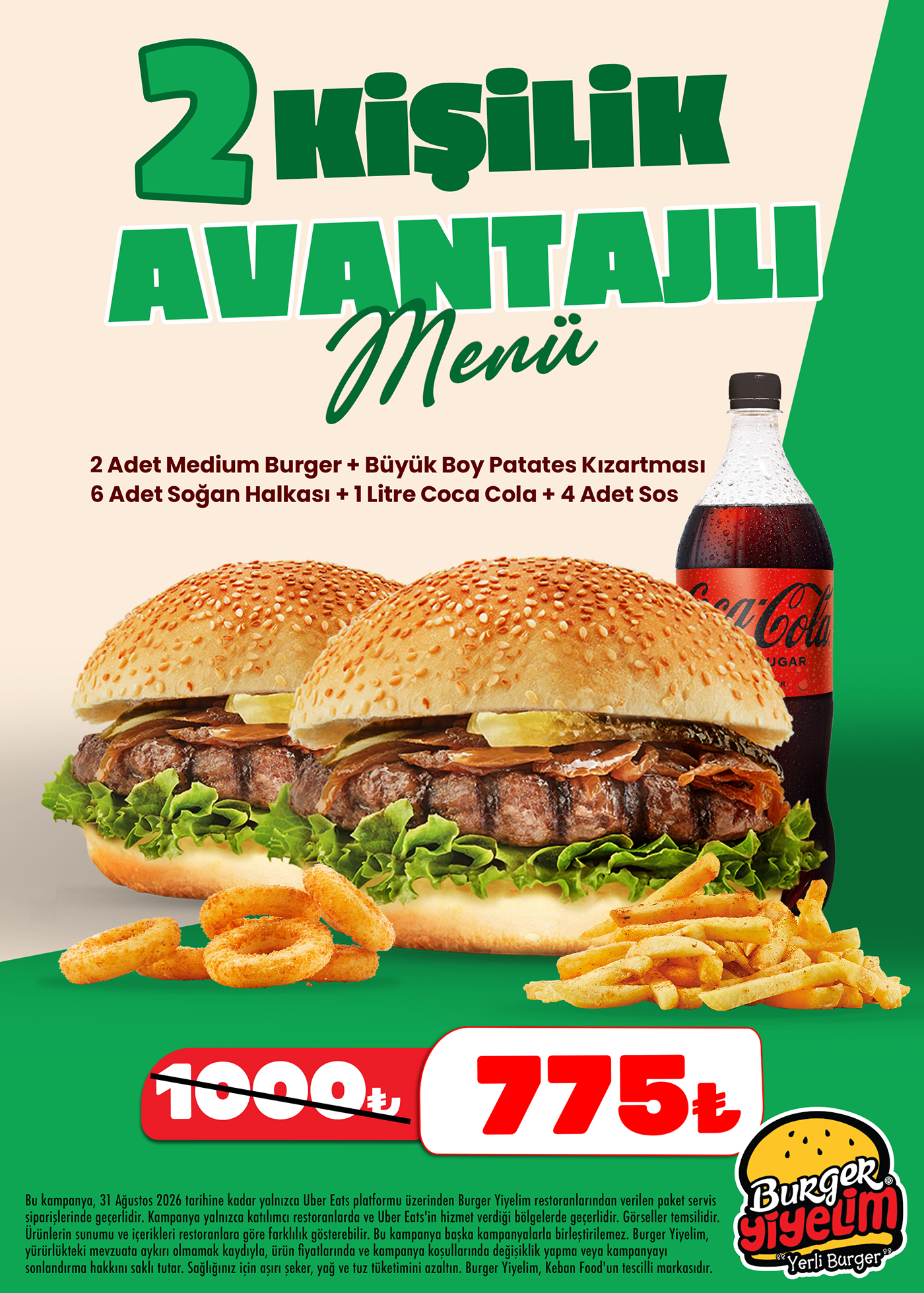 2 Kişilik Avantajlı Menü