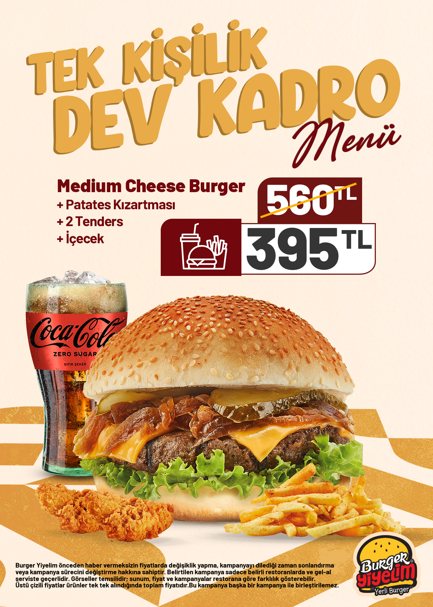 Tek Kişilik Dev Kadro Menü